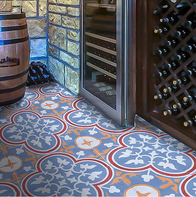 Rustico Tile & Stone 8" x 8" Roseton Cement Decorative Concrete Tile in